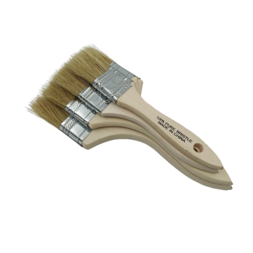 Factory Price Wooden Handle Industrial Grade Natural Bristle Paint Brush Set for DIY and OEM Support for Wall Paint Featured Image