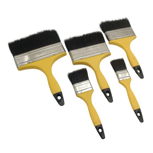 Black Tapered Filament Paint Brush with Plastic Handle Used for Painting Walls and Furniture Featured Image