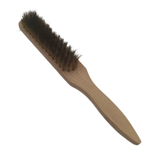 High Quality Industrial Brass Bristles Wire Brush with Wooden Handle for Polishing & Cleaning Feature Image