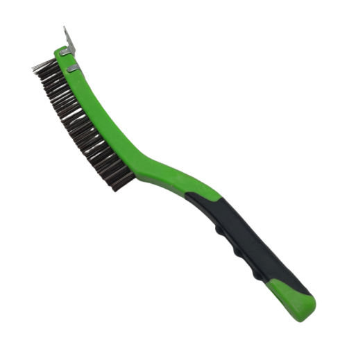 Long Handle Steel Wire Brush with Scraper Effective for Removing Rust and Surface Corrosion Feature Image